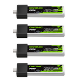 4×OVONIC 1S Lipo Battery 550mAh 1S1P 100C 3.8V LiHV LiPo Battery with BT2.0 Plug for 1S Tinywhoop 75mm FPV Drone