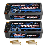 Ovonic 7.6V 120C 3500mAh 2S1P LiHV Shorty Hardcase Lipo Battery with 5mm Bullet(2/1 Pack)