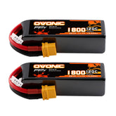2-Pack Ovonic 3S 1800mAh 120C 11.1V LiPo Battery w/XT60 Plug