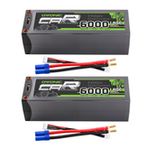 2× OVONIC 4S2P 6000mAh 140C 15.2V LiHV Hardcase LiPo Battery with 5mm Bullet to EC5 Plug for 1/5 Scale RC Cars & Drag Racing