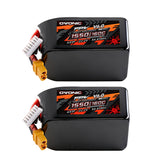 2-Pack Ovonic 6S 1550mAh 160C 22.2V LiPo Battery w/XT60 Plug