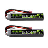 2 x OVONIC 1300mAh 3S 80C LiPo Batteries with Dean(T) Plug