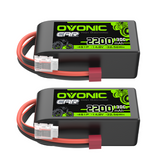 OVONIC 4S 2200mAh 14.8V 130C Short Lipo Battery with T Plug