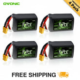 Ovonic Force 6S 1550mAh 150C LiPo Battery w/XT60 for 5-7" FPV Freestyle & Racing (1/2/4 Pack)