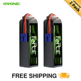 2-Pack Ovonic Force 3S 9000mAh 130C 11.1V LiPo Battery w/EC5 Plug