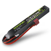 Ovonic 2S Lipo Battery 1500mAh 2S1P 50C 7.4V Airsoft Lipo Battery with T Plug for Airsoft Guns