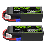 OVONIC 6S 6200mAh 22.2V 130C LiPo Battery with EC5 Plug