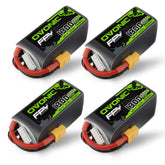 4×Ovonic 6S LiPo Battery Pack 1300mAh 100C 22.2V with XT60 Plug