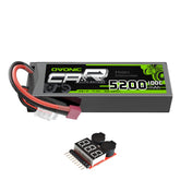 OVONIC 7.4V 100C 5200mAh 2S Lipo Battery Hardcase with Deans( T ) Connector & Lipo Voltage Checker