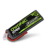2 × OVONIC 2S Lipo Battery 5200mAh 2S1P 100C 7.4V RC Lipo Battery HardCase with Deans T Plug for Losi 1/10 Scale Racing RC Car Truck Vehicles Buggy