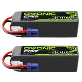2 × Ovonic 5000mah 6S 22.2V 120C Lipo Battery Pack with EC5 Plug for RC Car RC Truck Airplane Helicopter Boat Car Racing RC Hobby