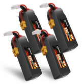 4×Ovonic 130C 550mAh 3S LiPo Battery 11.1V with XT30 Plug