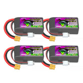 4× Ovonic Rebel 2.0 130C 850mah 14.8V 4S Lipo Battery Pack with XT60 Plug for 2.5 3.5 inch FPV Racing Drone