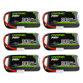 6 x OVONIC 3.7V 25C 380mAh 1S Lipo Battery with Molex Plug for Small-scale FPV Drones Micro Drones Freestyle and Racing