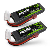 2×OVONIC 2S Lipo Battery Pack 1500mAh 50C 7.4V with Dean Plug