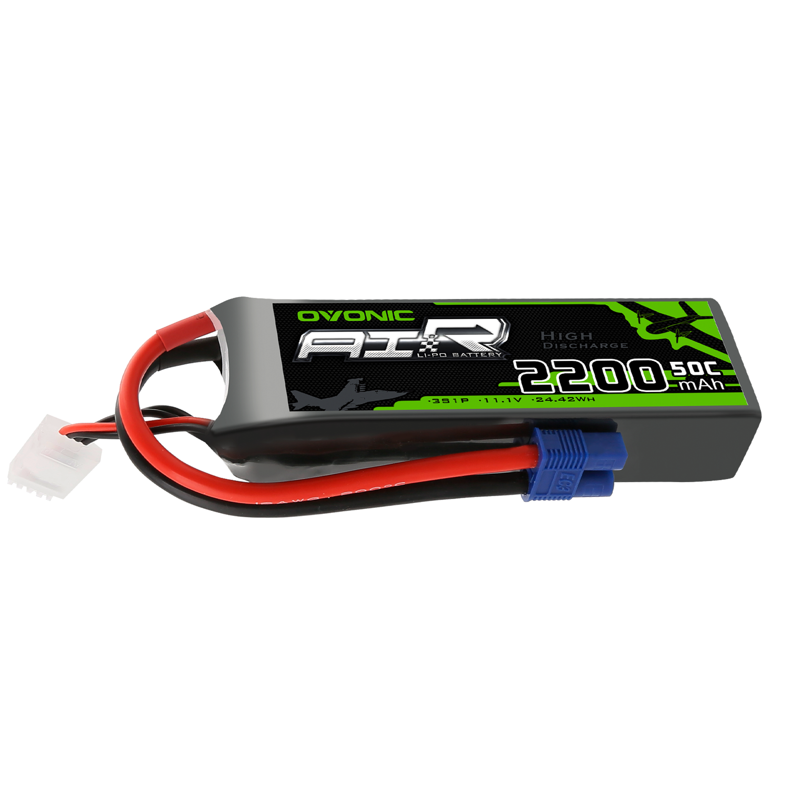 OVONIC Lot de 2 batteries Lipo 6S 2200 mAh 150 C 22,2 V OVONIC Lot de 2 batteries Lipo 6S 2200 mAh 150 C 22,2 V