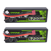 Ovonic 2S Lipo Battery 6200mah 2S1P 50C 7.4V Hard Case with Deans Plug
