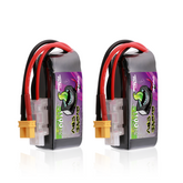 2×Ovonic Rebel 2.0 60C 1100mah 2S Lipo Battery 7.6V LiHV with XT30 Plug for Size 100mm to 140mm Brushless FPV Drones