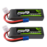 2xOvonic 2200mAh 3S LiPo Battery 11.1V 80C with EC3 Plug