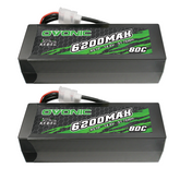 OVONIC 4S Lipo Battery 6200mAh 80C 14.8V with EC5 Plug
