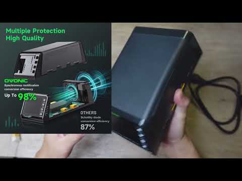 Ovonic X4 AC500W 4 Channel Smart LiPo Battery Charger 15A Per Channel RC Car FPV Drone Multi Battery Charger with 3.5 Inch IPS Display for 1S to 6S LiPo and 3S to 18S NiMH