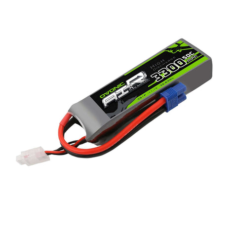 Ovonic 3300mah 3S 11.1V 50C LiPo Battery Pack with EC3 Plug for Airplane &Heli - Ampow