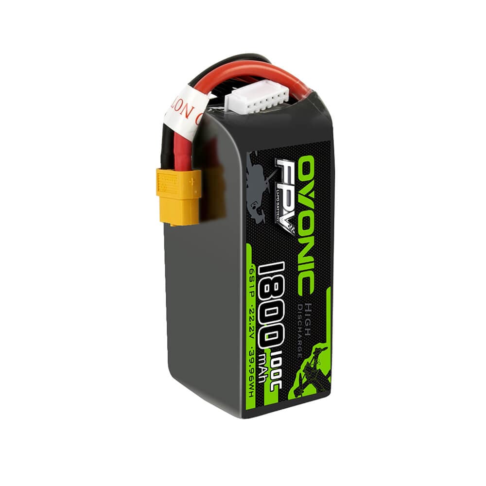 Ovonic 100C 6S 1800mAh 22.2V LiPo Battery for FPV quadcopters