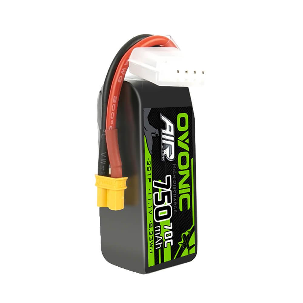 2×Ovonic 70C 3S 750mAh 11.1V LiPo Battery for RC UAV