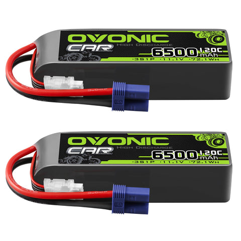 Ovonic 120C 3S 6500mAh 11.1V Hardcase LiPo Battery with EC5 Plug