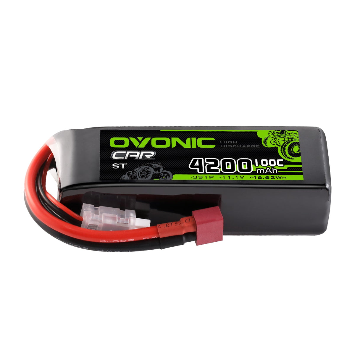 Ovonic 3S 4200mAh 100C 11.1V Shorty LiPo Battery w/Deans Plug
