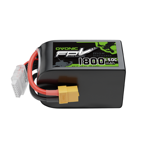 OVONIC R-Line Version 5.0 1800mAh 6S 150C 22.2V Lipo Battery with XT60 Plug