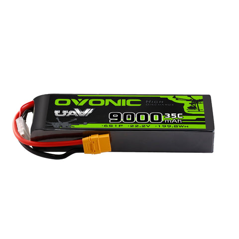 Ovonic 6S 9000mAh 35C 22.2V LiPo Battery w/XT90 Plug