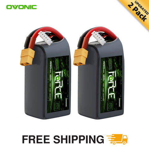 Ovonic Force 4S 1550mAh 120C LiPo XT60 for 5-inch FPV Racing Drone (1/2 ...