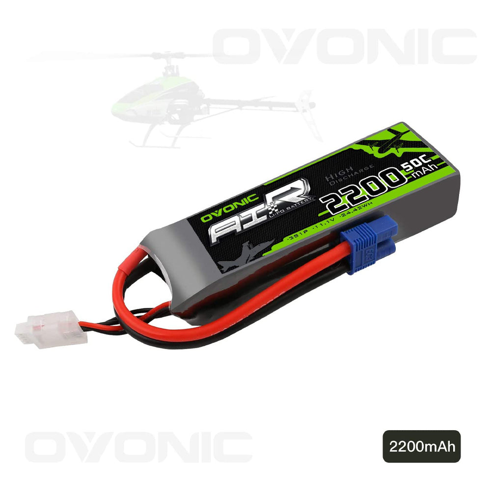 Ovonic 2200mah 3S 11.1V 50C Lipo Battery Pack with EC3 Plug for RC model - Ampow