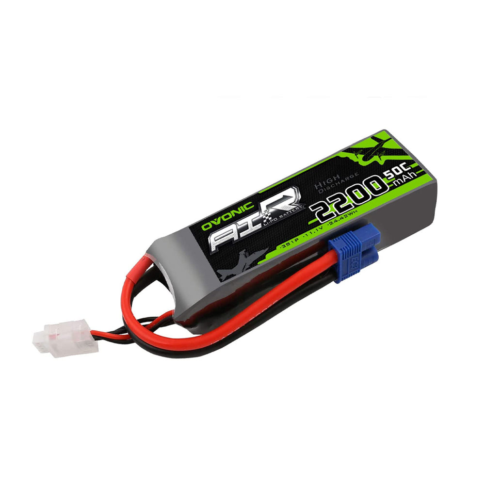 Ovonic 2200mah 3S 11.1V 50C Lipo Battery Pack with EC3 Plug for RC model - Ampow