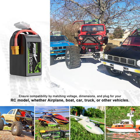 OVONIC 11.1V 150C 850mAh 6S LiPo Battery with XT30 Plug for 90-180mm Brushless FPV Drones Cinelog & Protek25