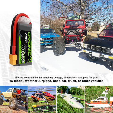 Ovonic 1000mah 11.1V 35C 3S Lipo Battery with XT60 Plug for RC Airplane EDF jet helicopter
