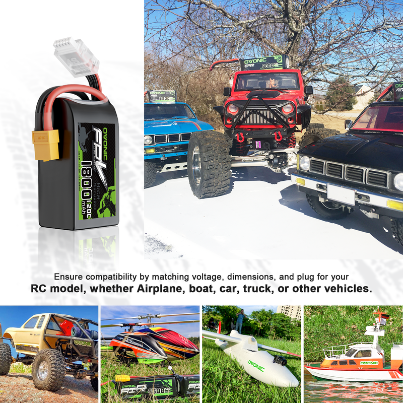 OVONIC 1800mAh 4S 120C 14.8V R-Line Version 3.0 Lipo Battery with XT60 Plug