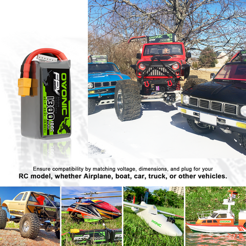 Ovonic 6S 1300mAh 100C 22.2V LiPo Battery with XT60 Plug for 5-6 Inch FPV Freestyle Drone (Multi-Pack Options)