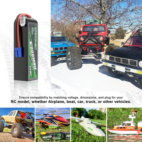Ovonic 120C 6700mAh 4S LiPo Battery 14.8V with EC5 Plug for 1/8 Scale Remote Control Cars