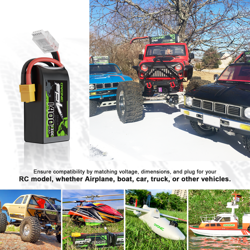 OVONIC R-Line Version 4.0 1400mAh 4S 130C 14.8V Lipo Battery with XT60 Plug