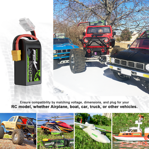 OVONIC R-Line Version 4.0 1400mAh 4S 130C 14.8V Lipo Battery with XT60 Plug