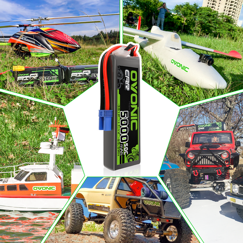 Ovonic 5000mAh 3S LiPo Battery 50C 11.1V With EC5 Plug for 3s&6s ARRMA Car