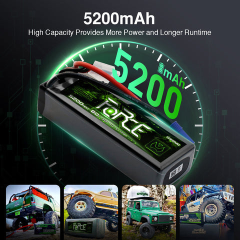 2-Pack Ovonic Force 3S 5200mAh 80C 11.1V Hardcase LiPo Battery w/EC5 Plug for 1/10 RC Car, Buggy & Bashers