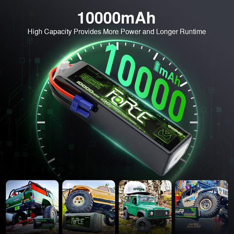 2-Pack Ovonic Force 4S 10000mAh 130C 14.8V LiPo Battery w/EC5 Plug for 1/8 Monster Truck, Truggy & Large Boat