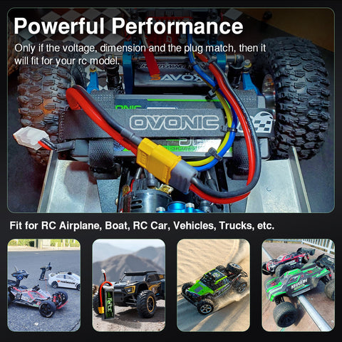 2-Pack Ovonic Force 6S 5200mAh 130C 22.2V LiPo Battery Pack w/ EC5 Plug for 1/8 Monster Truck, 90mm EDF Jet & 600 Class Heli