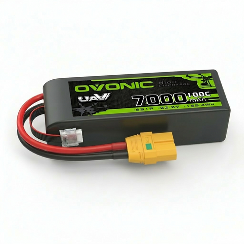 Ovonic 6S 7000mAh 100C 22.2V LiPo Battery with XT90 Plug for UAV Drones & 1/5 Scale RC Cars