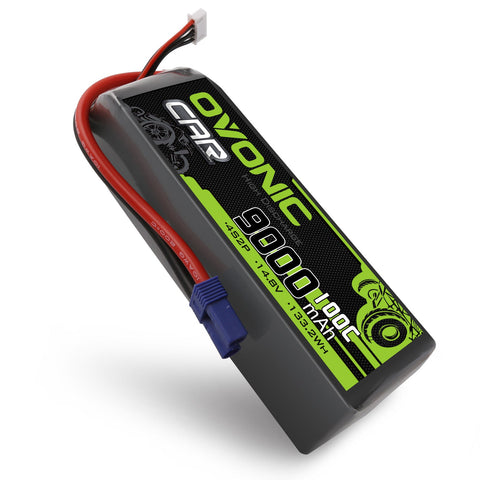 Ovonic 100C 9000mAh 4S LiPo Battery 14.8V with EC5 Plug for RC TRUCK