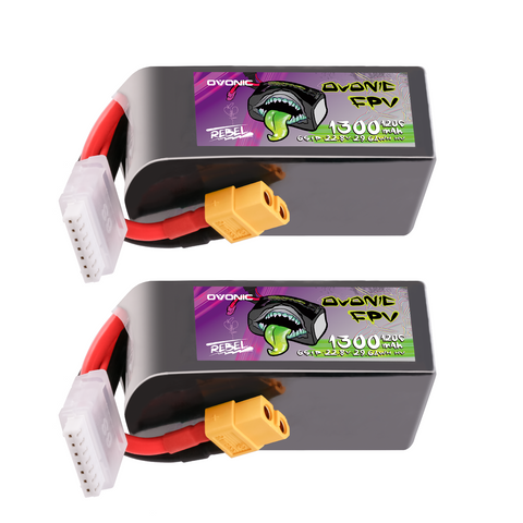 Ovonic Rebel 2.0 120C 6S 1300mAh Lipo Battery LiHV 22.8V Pack with XT60 Plug