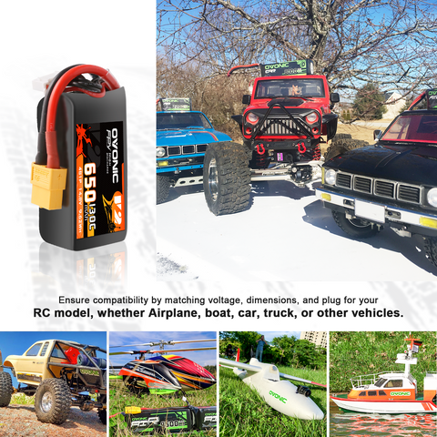 4×Ovonic 130C 650mAh 4S LiPo Battery 14.8V with XT60 Plug for 3 inch FPV Racing Drone 4 inch Toothpick